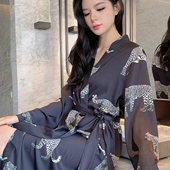 浴袍轻奢高级感家居服 冰丝绸春秋季 维多利亚冰丝睡袍女款 2026新款