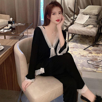 舒适莫代尔女士睡衣纯欲吊带套装