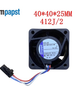 全新正品德国 4025 4CM TYP 412J DC12V 2.4W 2线 高端设备风扇