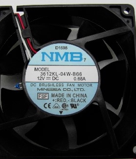 MNB 3612KL-04W-B66 12V 0.68A 9CM 9038 大风量带热敏电阻风扇