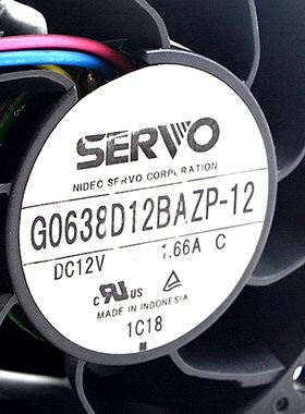 日本伺服 SERVO G0638D12BAZP-12 6038 12v 1.66A 暴力散热风扇