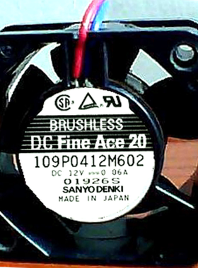 原装   109P0412M602 DC12V 0.06A 4CM 4020 2线 散热风扇