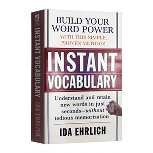 Ida 现货 Ehrlich 英文原版 Instant 英文学习工具 Vocabulary即时词汇 迅速掌握英语词汇