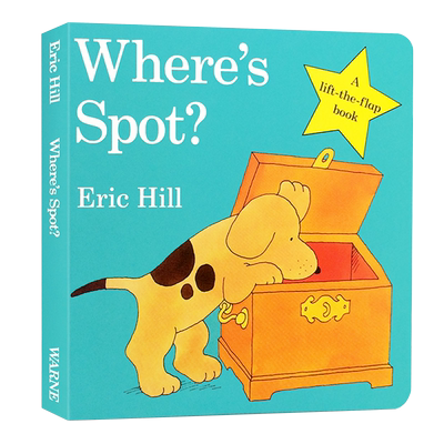 现货 【赠音频】英文原版 Where's Spot 小波在哪里幼儿启蒙 儿童纸板翻翻书 Eric Hill 躲猫猫亲子互动早教游戏书可翻页