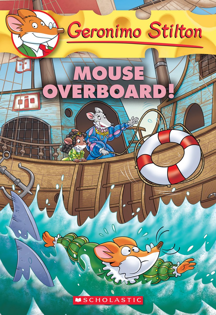 现货正版英文原版书老鼠记者62：坠海的老鼠Geronimo Stilton#62: Mouse Overboard!老鼠记者系列读物-封面