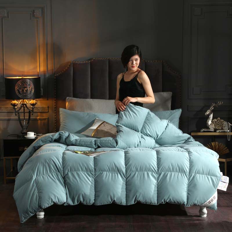 翻新自充绒 全棉磨毛刺绣立体不钻绒羽绒被壳半成品四季被