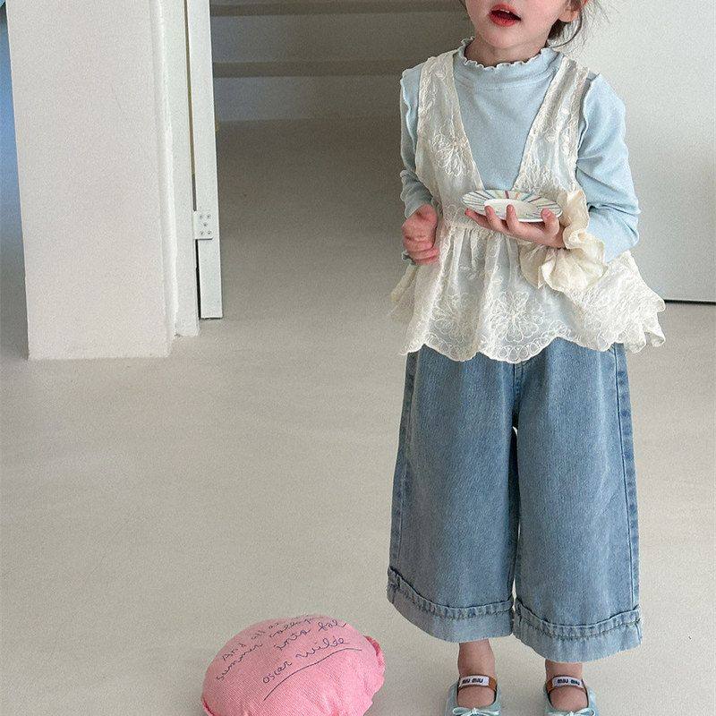 韩版童装女童26春季新款洋气休闲百搭牛仔裤儿童时髦宽松阔腿裤子,童装/婴儿装/亲子装,裤子,淘宝优惠券,粉丝福利购,淘宝优惠卷