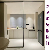 上海定制極窄廚房推拉玻璃移門
