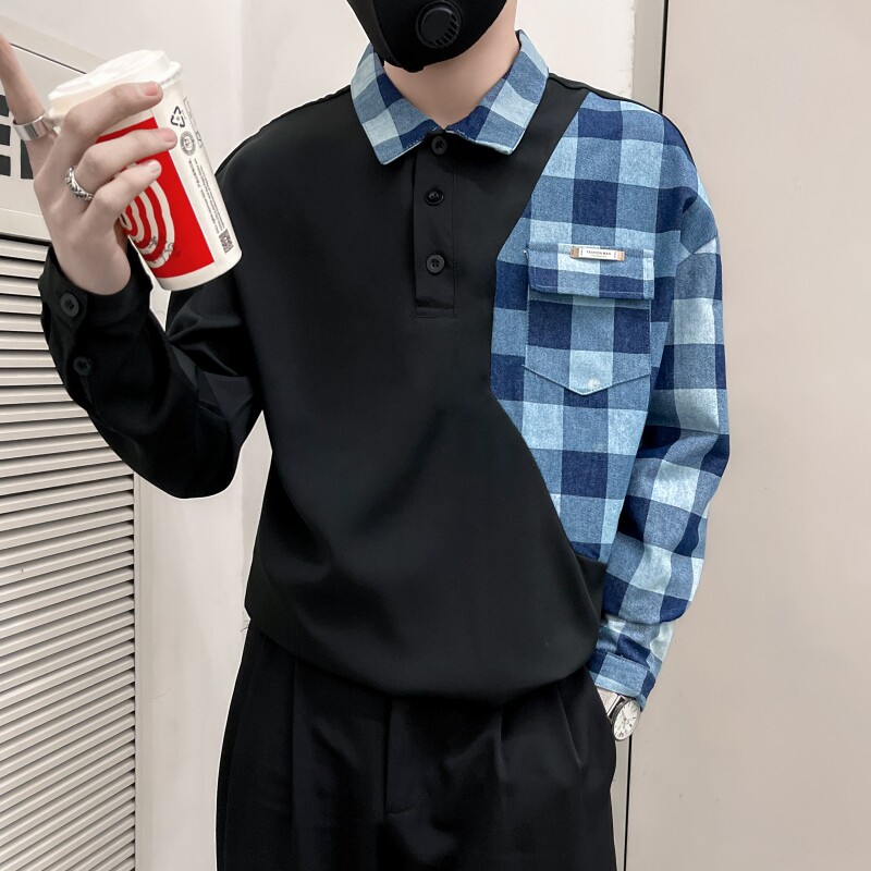 CS12-P58控78夏季新款店主风社会小伙衬衫衬衣男,男装衬衫,电商B363-1