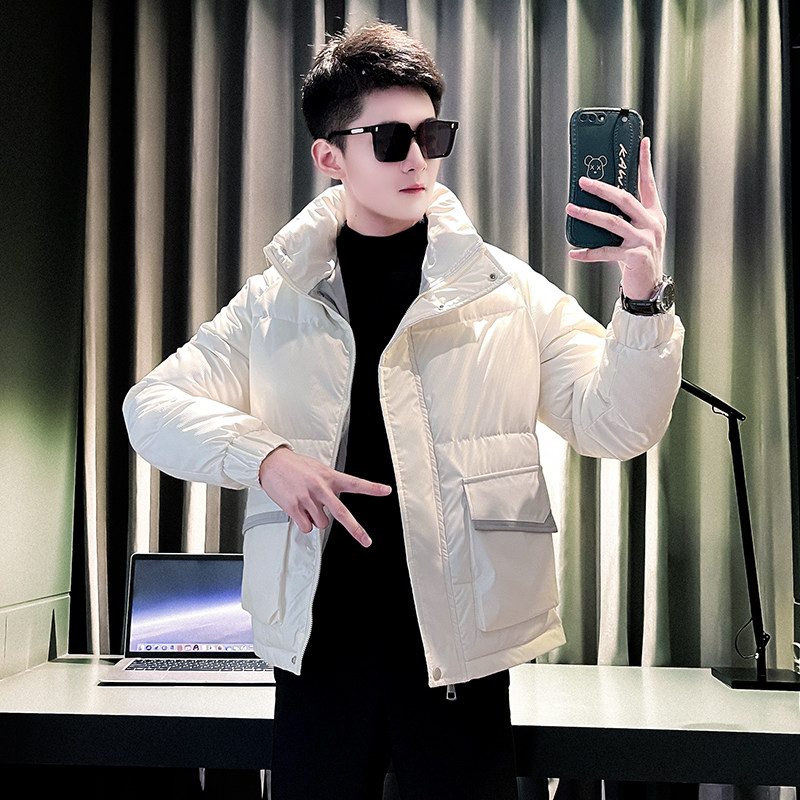 CF02 P128 冬季男士高级感棉袄棉服加厚保暖痞帅棉衣短款修身外套图片