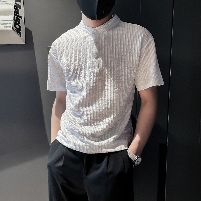 TX05-特P48控68夏季新款社会小伙店主风短袖T恤男图片