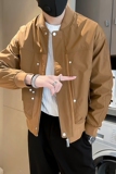 JK08P108棒球领外套春秋季新款夹克纯色简约，男装夹克，电商B363-1
