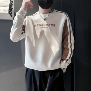 WY13-P58控78春秋款潮流社会小伙卫衣男套头印花图片