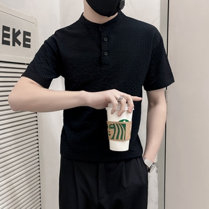 TX05-特P48控68夏季新款社会小伙店主风短袖T恤男图片
