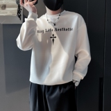WY20-P58控78黑色春秋款潮流社会小伙卫衣男套头印花，男装卫衣，电商B363-1