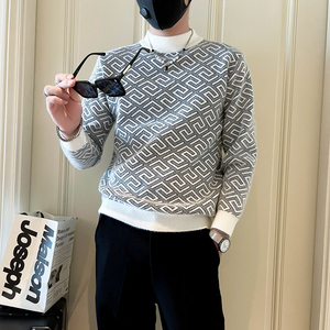 M09 P58秋冬新款内搭毛衣男士高级感打底针织衫图片