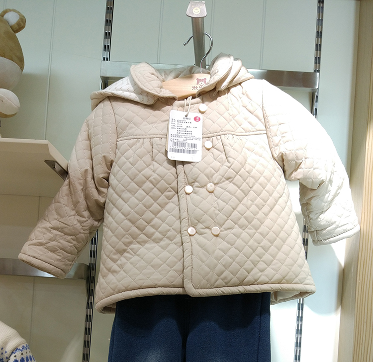女小童加厚冬季翻领棉衣