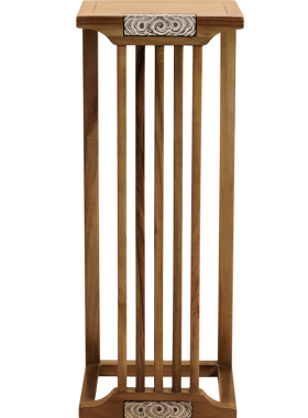 陋石坊阳台花架置物架实木摆件客厅室内绿萝盆花架子落地式多肉架