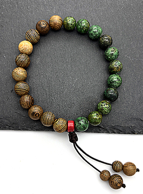 时尚鸡翅木手链原木念珠实木佛珠手串饰品木质文玩