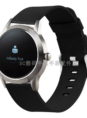 适合InBodyWATCH智能手表带 乐纤InBody test安利尼龙帆布表腕链