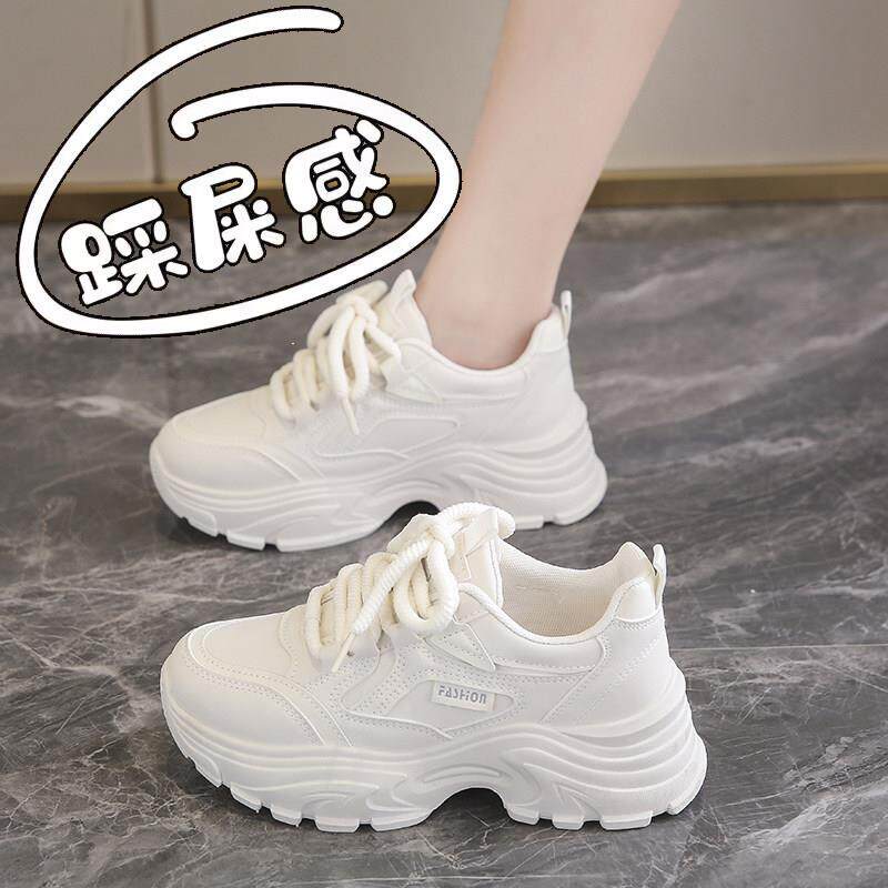 踩屎感厚底运动鞋女款春季