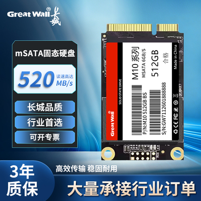 长城MSATA固态硬盘256G/512G