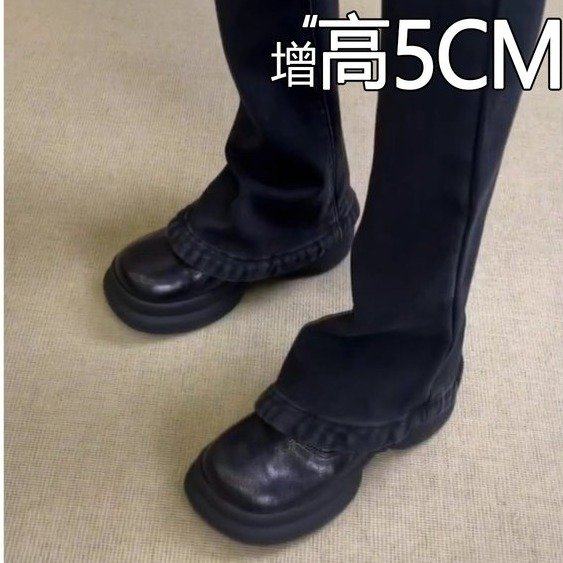 2025春季新款PU平底橡胶2026年春季圆头休闲人造短毛绒