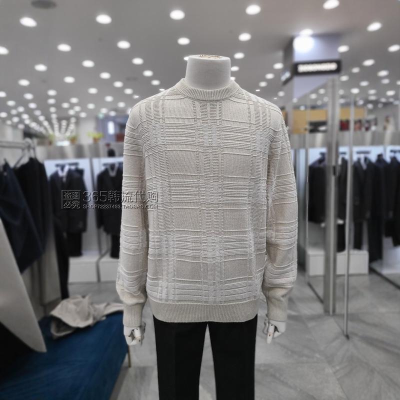 ZIOZIA ANDZ代购2024年冬季韩版纯色商务圆领针织打底长袖羊毛衫