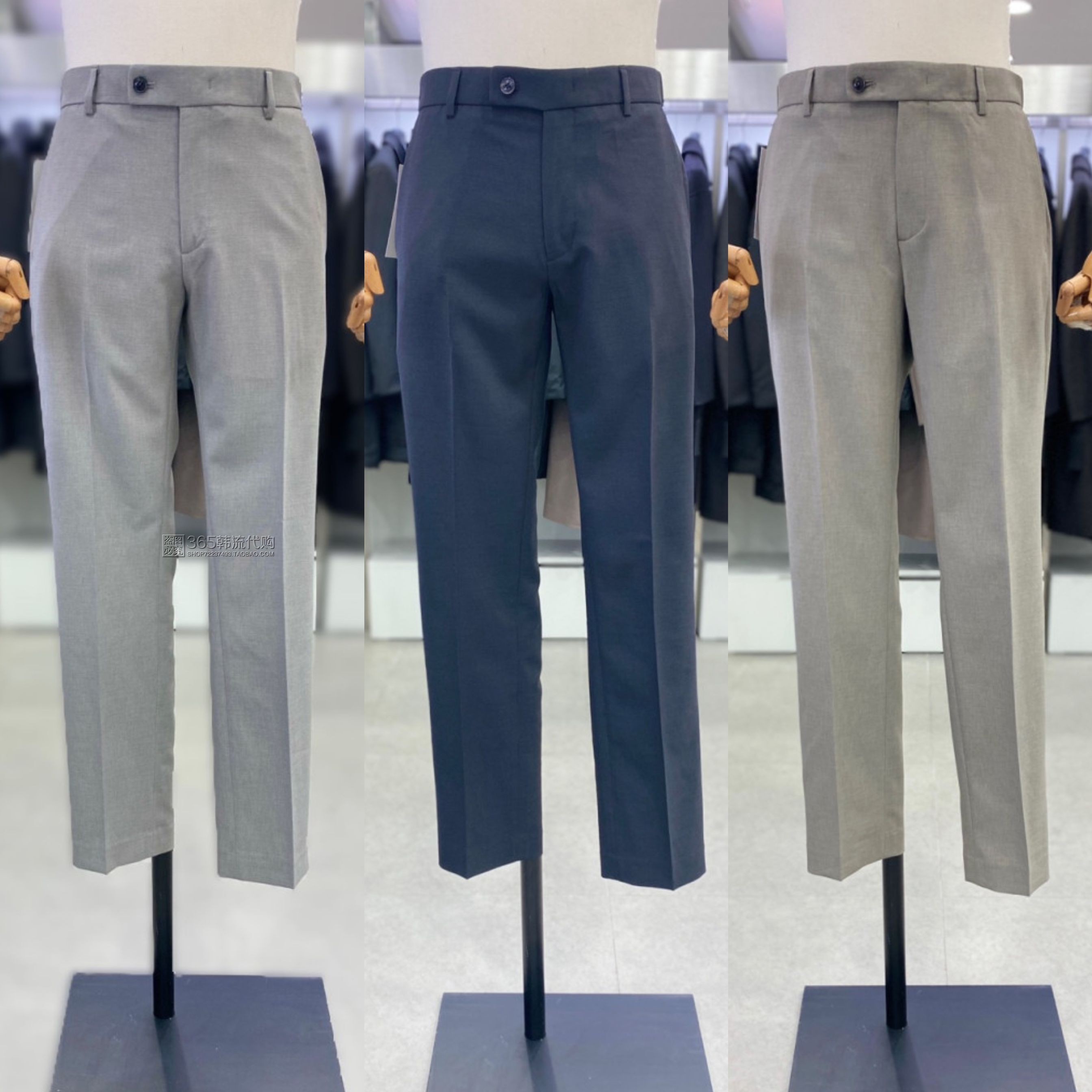 ZIOZIA高端ANDZ韩国代购2024年夏季韩版修身通勤弹力休闲裤长裤男