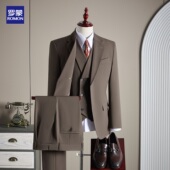男士 商务正装 高级感修身 罗蒙高定羊毛西服套装 小西装 新郎结婚礼服