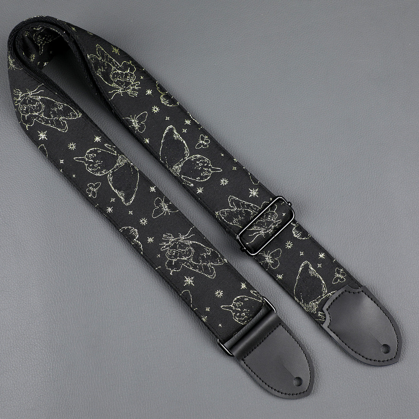 原创刺绣蝴蝶通用吉他背带适用各种电吉他贝斯肩带民谣木吉他琴带