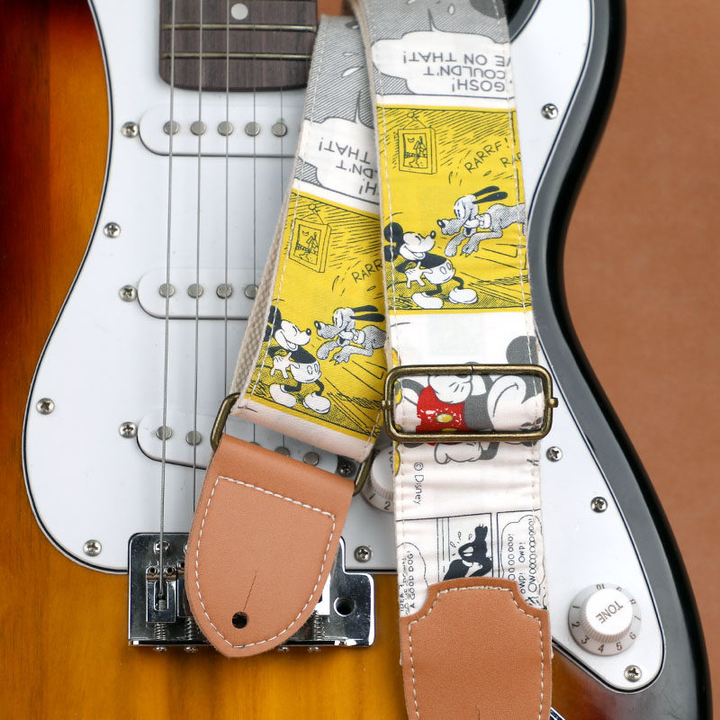 卡通图案电吉他背带电贝斯肩带民谣木吉他通用背带男生女生加厚