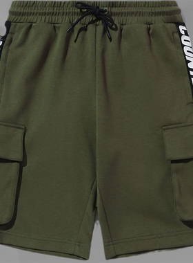 李宁正品男裤夏季新款运动裤CF溯系列X敦煌博物馆短裤AKLQ801