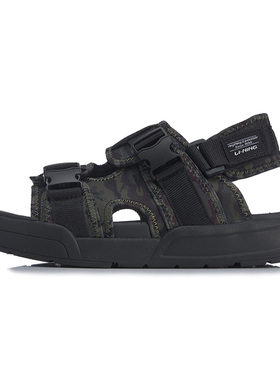 李宁19夏季男子透气便潮流凉鞋沙滩鞋AGUP001