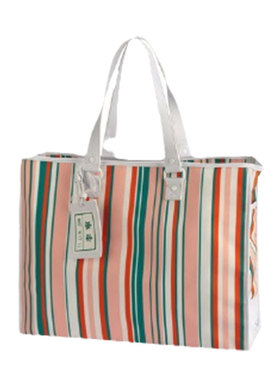 中国李宁长安少年购物包彩色条纹走秀款时尚拎包 ABLP202