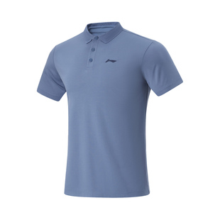 李宁正品 APLU125 健身系列男子简约柔软透气冰感舒适短袖 POLO衫