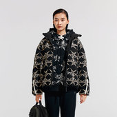 李宁正品 潮流立领保暖羽绒服AYMS396 CF溯系列女子运动休闲时尚