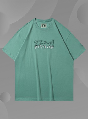 李宁T恤新品BADFIVE少不入川男子宽松短袖文化衫AHSR561