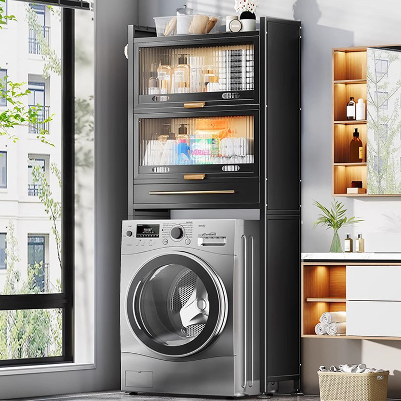 卫生间洗衣机上方收纳柜落地多层放阳台滚筒浴室厕所马桶置物架子