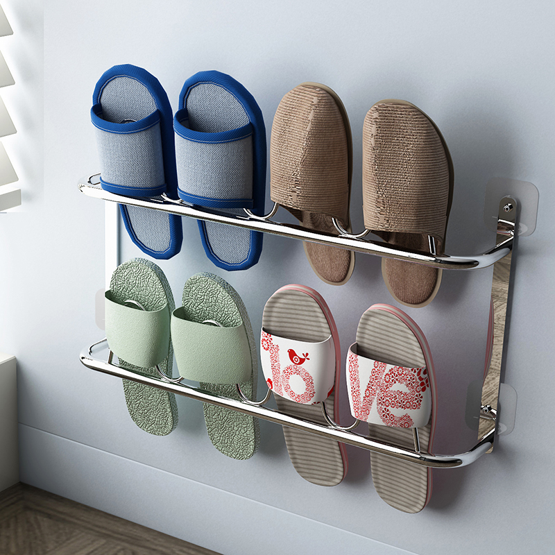 拖鞋架壁挂式收纳浴室置物架