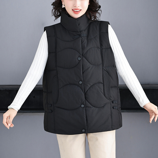 胖妈妈马甲外穿特肥大码 加厚保暖中老年人坎肩女夹棉外套遮肚 冬装
