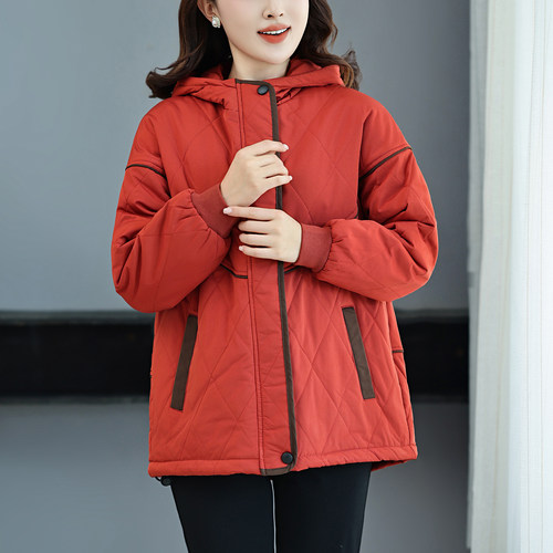 中年女士夹棉轻薄新款外套妈妈装