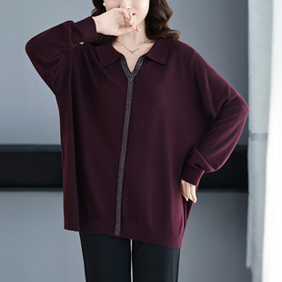 女装 显瘦加肥特大码 洋气年轻上衣超好看针织打底衫 胖妈妈毛衣新款