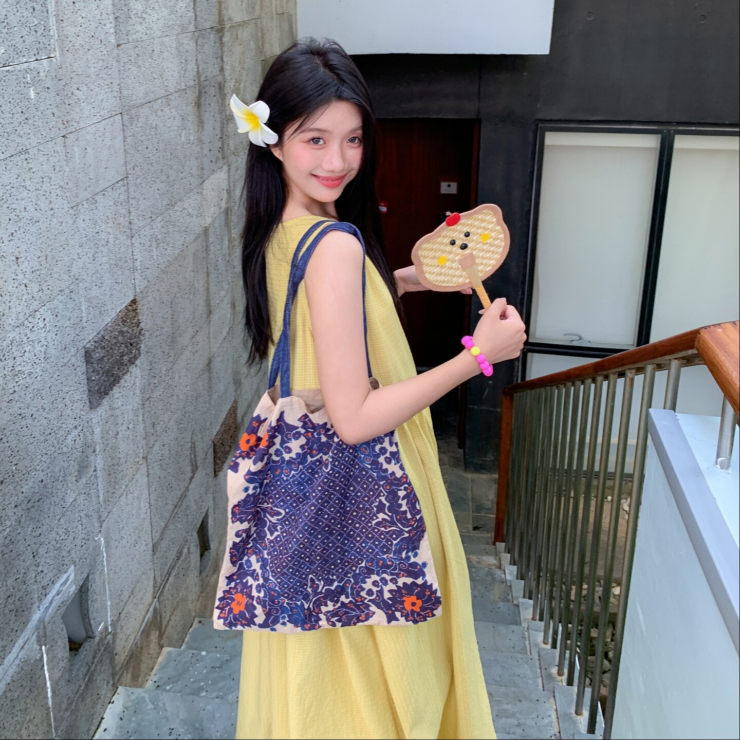 黄色无袖褶皱连衣裙3002P130-P178,女装连衣裙,2C106