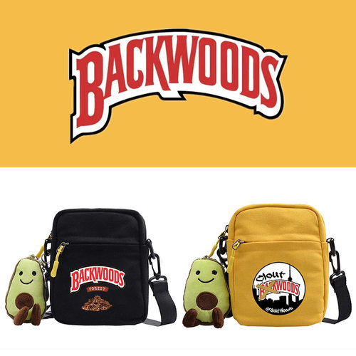 backwoods四色拉链小方包卡通印花女日系时尚休闲斜挎包日常搭配