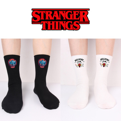 怪奇物语stranger things袜子长筒棉袜针织袜男女秋冬运动保暖透