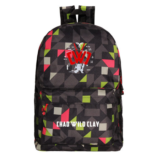 双肩背包Chad Wild Clay字母印花学生男女潮格子书包