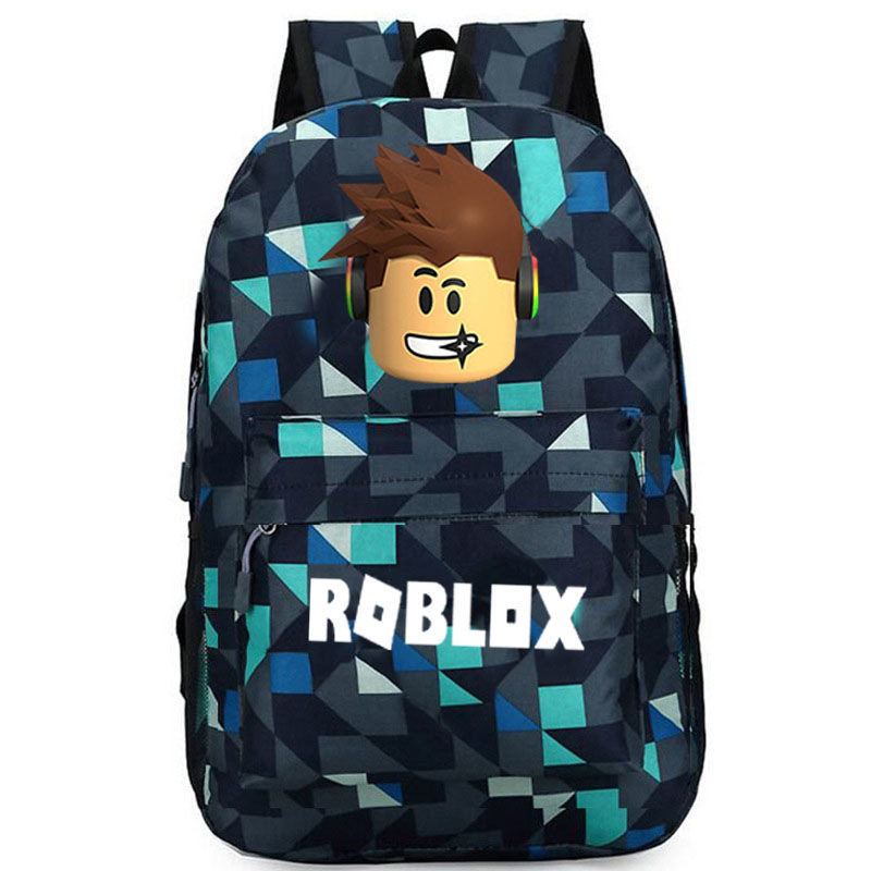ROBLOX游戏周边书包背包闪电雷电星空学生书包男女双肩包电脑包
