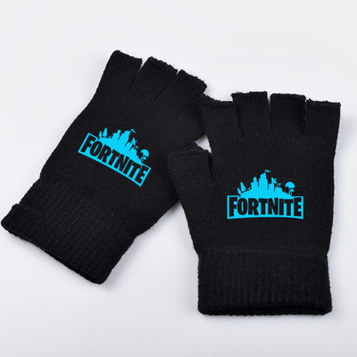 堡垒之夜手套Fortnite手套夜光动漫游戏周边保暖棉线半指手套