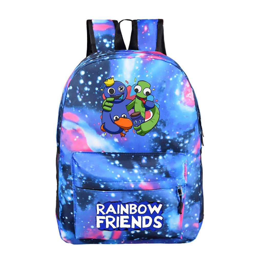 彩虹朋友Rainbow friends双肩包闪电星空书包男女休闲旅行包潮流